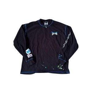 Forever 21 Tap Out Collection Long Sleeve Crew Neck with Splattered Image Sz LG